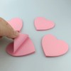 Saktopdeco 4 Pads Small Heart Sticky Notes - Pink Valentines