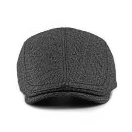 YAMEE Beret Men's Straw Summer Hat, Breathable, Beret Hat, Women's Vintage Leisure Cap, Flat Cap, Men's Adjustable, Newsboy Flat Cap, Unisex for Beach, Holiday, Gardening (55 cm - 59 cm), black