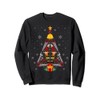 Woodworking Carpentry Christmas Tree Lights Carpenter Xmas Sweatshirt, black