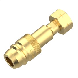 Drehmeister Euronozzle LPG Adapter - Gas Bottle Adapter W21.8 x 1/14 LH - 95 mm - Autogas Tank Adapter for Spain & Portugal - Brass, High Quality Workmanship