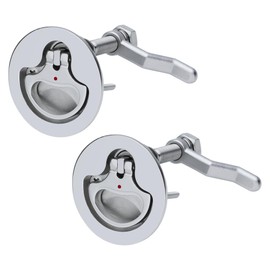 SHENGHUISS Boat Cam Latch,Flush Pull Handle,316 Stainless Steel Boat Hatch Latch with Back Plate for Yachts, Ships,RVs (2 Pack)