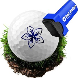 HODL 21 Ball Badge Golf Ball Stamp - Self-Inking Marker for Identifying Balls - Durable Design - Stocking Stuffer Holiday Gift - Golfer Equipment:_Purple Hawaiian Flower