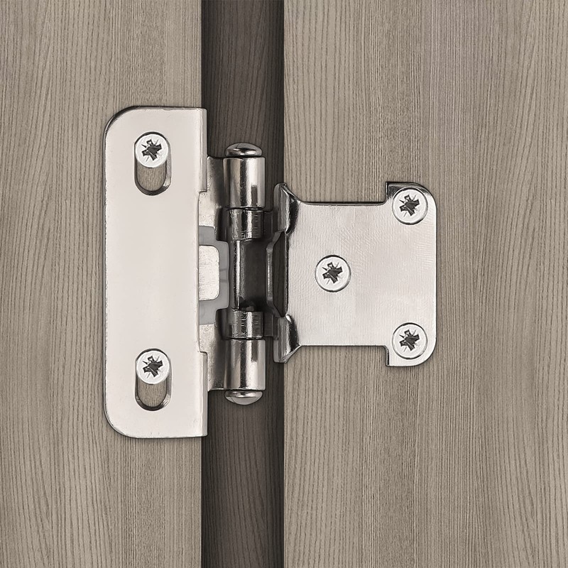 knobelite 25 Pairs-50 Pack 1/2" Overlay Semi-Wrap Cabinet Hinges,Self Closing