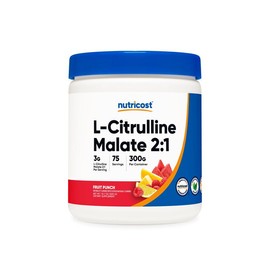Nutricost L-Citrulline Malate (2:1) Flavored Powder Supplement - Size: 300G, Flavor: Blue Raspberry