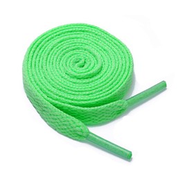 Sechunk Flat Shoelaces 2 Pairs 29 Colours 12 Lengths Shoe Lace For Trainers, apfelgrün