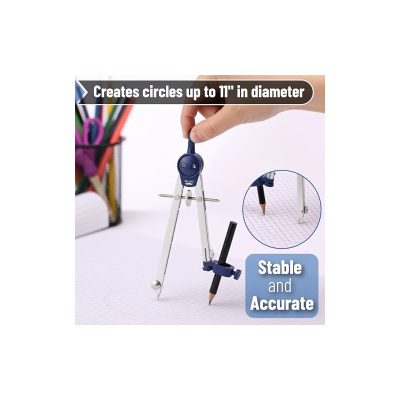 Mr. Pen - Compás para Geometría, Compás con Lápiz, Herramienta