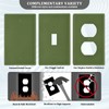 Kigai Blank Wall Plate,Plain Dark Olive Green Solid Color Outlet