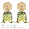 Shenmoyl Vintage Battery Operated Wall Sconces Set of Two, Rechargeable
