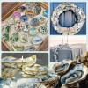 20pcs Large Natural Oyster Shells Flat Oyster Shells for Crafts