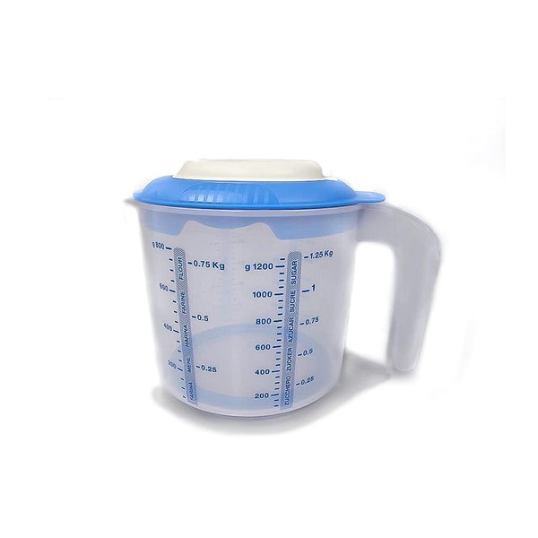 Tupperware Mini Candy 1.25 Litre Measuring Cup Mixing Cup Mess Mix Blue Magic New