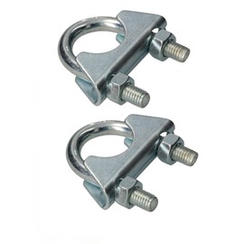 KOTARBAU® Set of 2 U-bolt clamp 28 mm exhaust pipe clamp pipe clamp U-bolt for mounting antenna pipes masts universal clamp for pipe connections silver