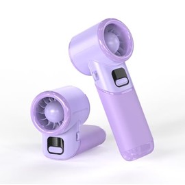 AMACOOL Portable Handheld Turbo Fan, 5 Speed Foldable Hand Fan, 20H Cooling Time, Battery Operated Mini Pocket Cooling Fan for Travel, Outdoor Activities, Gifts for Women