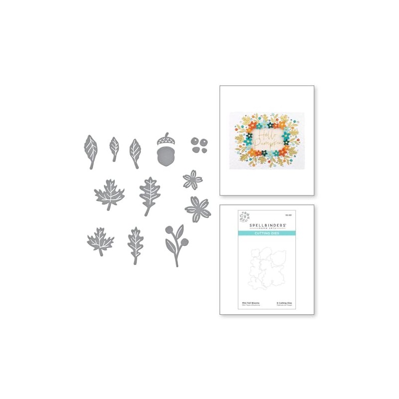 Spellbinders Mini Fall Blooms Dies, Metal