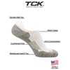 No Show Golf Socks with Heel Tab Super Soft (White/Grey,