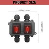 EATAKWARD IP66 Waterproof Double Toggle Switch with Red Light Rocker