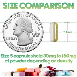 XPRS Nutra Size 5 Empty Capsules - 500 Count Very Small Empty Gelatin Capsules - Pills DIY Capsule Filling - Fillable Pill Gel Caps for Do-It-Yourself Vitamin Supplements (Red)