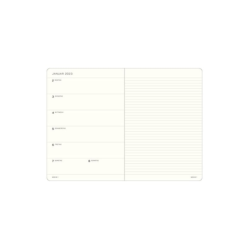 LEUCHTTURM1917 365810 Weekly Calendar & Notebook Softcover Medium (A5) 2023,