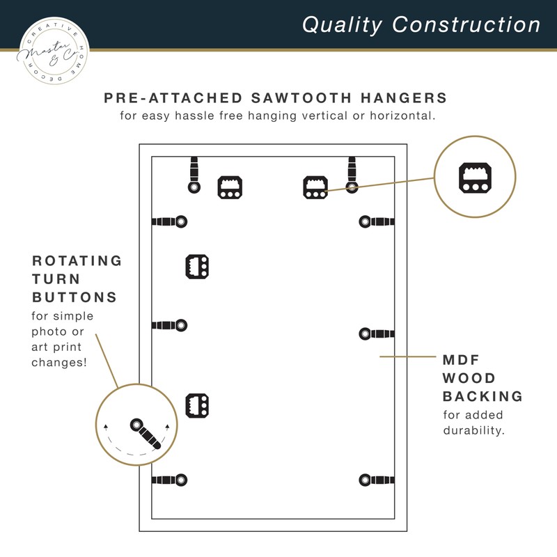 MCS Foundry Metal 12x18 Brass Gallery Wall Frame (2-Pack)