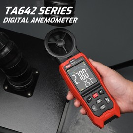 TASI TA642C Digital Anemometer Handheld Wind Speed Meter Measuring Air Flow Speed Wind Temperature LCD Backlight Display