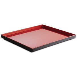 APS ASIA PLUS 15458 GN 1/4 Tray 26.5 x 16.2 cm Height 3 cm Melamine Matte Black / Glossy Red