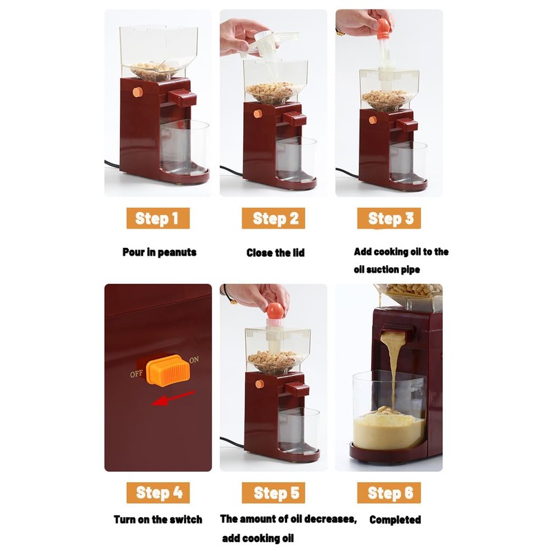 Peanut Butter Maker, Small Electric Nut Grinder, 110V/220V 120W Kitchen