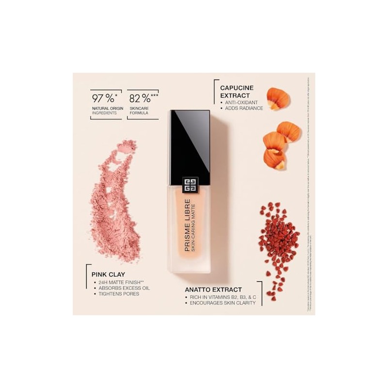 Prisme Libre Skin-Caring Matte Foundation - 1-W105 Fair with Warm