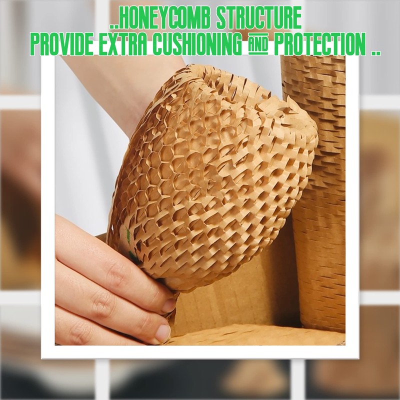 Brown Honeycomb Paper Packaging, 30cm X 30M Brown Packing Paper