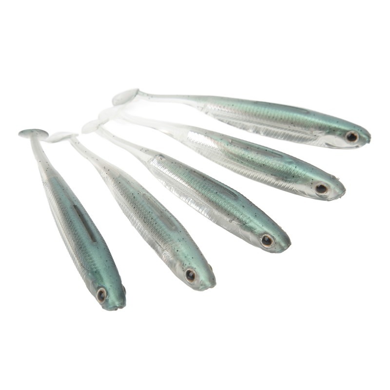 5Pcs Simulated Soft Fish Bait 3D Eyes Environmentally Friendly Silicone