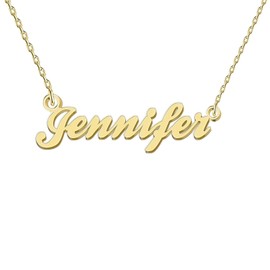 GR35Z9 Jennifer Name Necklace Gold Nameplated Stainless Steel Pendant Jewelry for Women