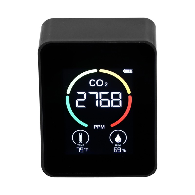 Carbon Dioxide Detector Semiconductor USB Charging LCD Temperature Humidity Detection