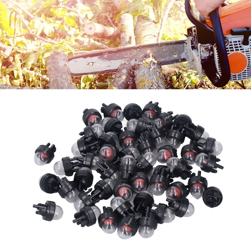 50Pcs Carburetor Primer Bulb Chainsaw Trimmers Rubber Hand Pump Supplies