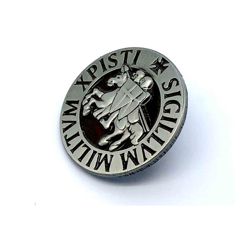 Patch Nation Sigillum Militum Xpisti Knight Templar Crusader Round Lapel