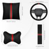 7PCS Steering Wheel Cover Set for Women, Car Accessories with