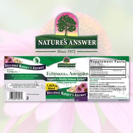 Nature's Answer Echinacea & Astragalus | Supports a Healthy Immune System | Vegan, Non-GMO & Kosher Certified |Capsules 90Ct