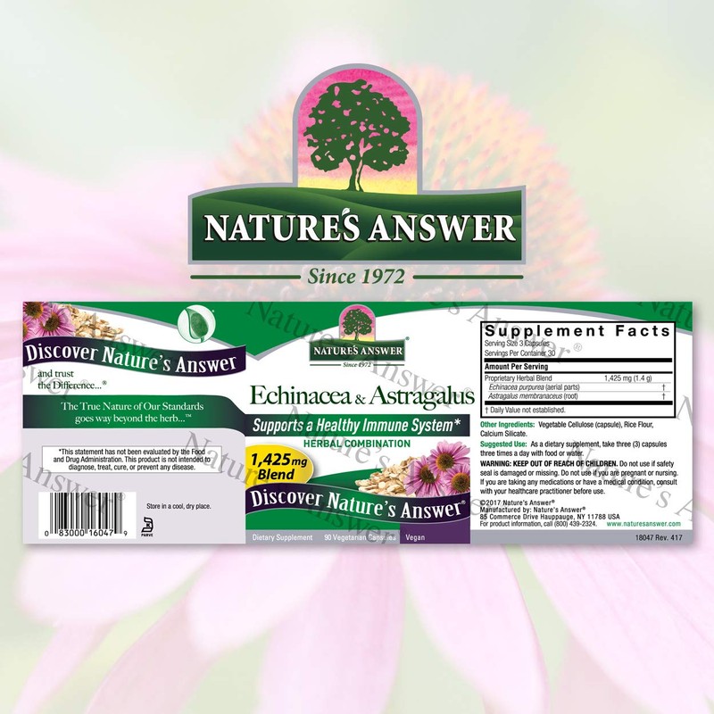 Nature's Answer Echinacea & Astragalus | Supports a Healthy Immune