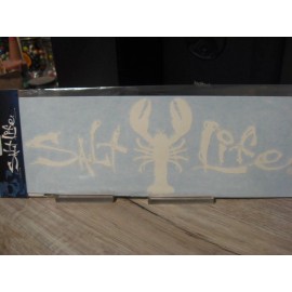 Salt Life Decal - 12" Medium Surface Mount Sticker - Lobster - White SAD993