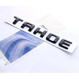Yoaoo 1x OEM Black Tahoe Nameplate Emblem Alloy Letter Badge for Gm 07-16 Tahoe Glossy Shiny