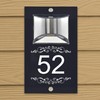 Custom Signs Solar Illuminated Modern Anthracite House Number Sign 24cm