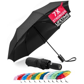 Mr. Pen- Windproof Travel Umbrella, Compact, Water Resistant, Light weight, Strong Umbrella for Rain, Easy Push Button Open and Close, Travel size