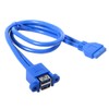 JSER Stackable USB 3.0 Female Panel Type to Motherboard 19Pin