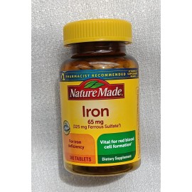 Nature Made Iron 65 mg - 365 Tablets Dietary Supplement Jan 2027