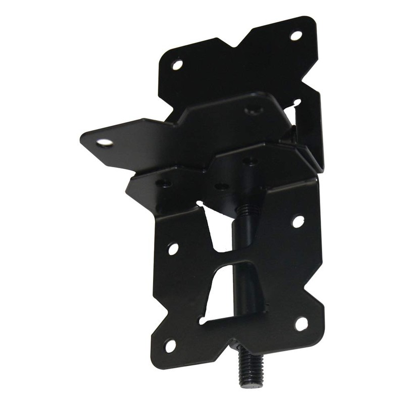 WINSOON Adjustable Self-Closing Vinyl Fence Gate Hinges 2 Pack,Stainless Steel(Black