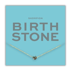 happymaker - Halskette Damen Silber 925, vergoldet mit Edelstein, Geburtsstein Arnhänger Labradorit, Sternzeichen Jungfrau, Geburtstein August und September, handgefertigt in Deutschland