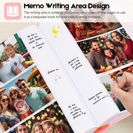 Aevdor 450 Pockets Photo Album 4x6 with Writing Space, Large Capacity Baby Wedding Family Picture Album with Notes, Linen Cover Acid Free Pages Photo Book for Family Wedding Baby Party Pictures,Pink