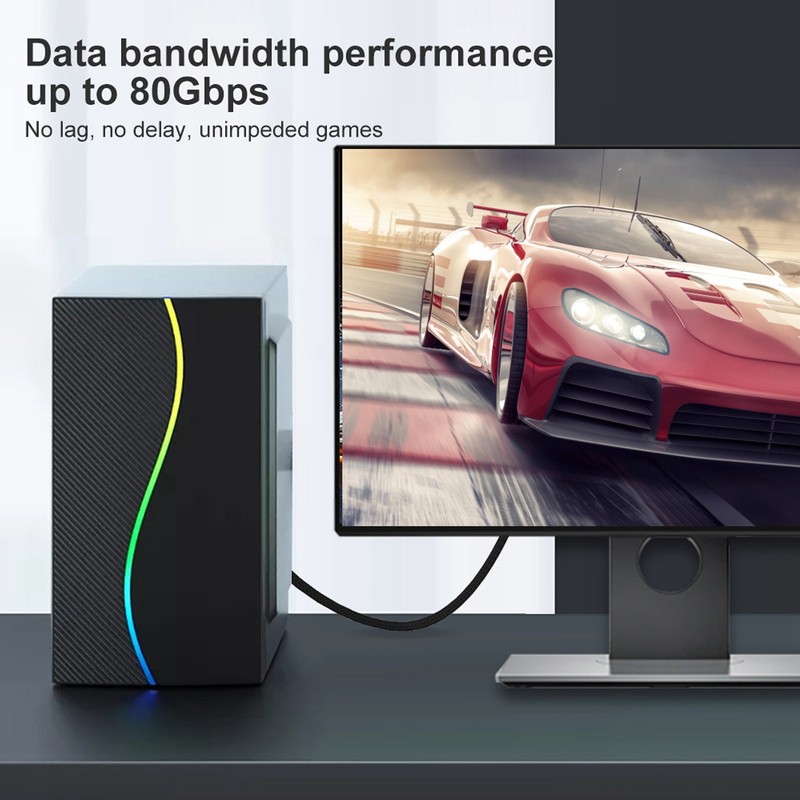 Displayport 2.0 Cable DVI HD Adapter Line 16K at 60Hz