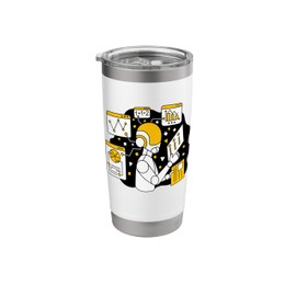 Unsupervised learning vector illustration. Machine Learning Stainless Steel Insulated Tumbler