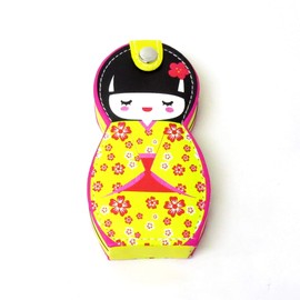 ネイルケアセット こけしケース入 イエロー 303-515