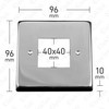 ElekTek Polished Chrome Plated Double Light Switch Metal Cover Plate