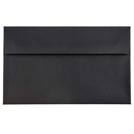JAM PAPER A10 Premium Invitation Envelopes - 6 x 9 1/2 - Black Linen - 50/Pack