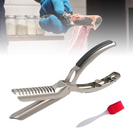 Rib Membrane Removal Tool, Rib Prep Tool Membrane Remover Stainless Steel BBQ Rib Skinner for Effortless BBQ Rib Preparation